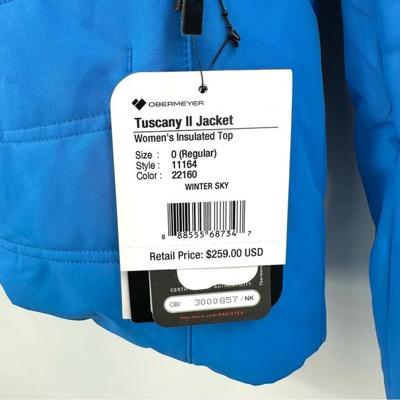 Obermeyer Tuscany II Jacket in winter sky blue Size 0 - Picture 7 of 16